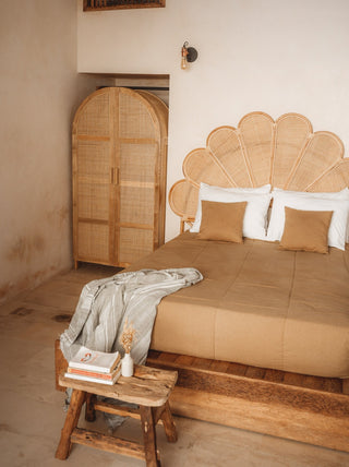 Rattan Petal Bed Headboard- Queen & Single Size
