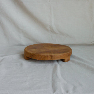 Vintage Teak Wood Round Riser