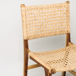 Bali Teak Wood Rattan Dining Chair