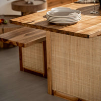 Thumbnail for Classic Rattan Dining Table
