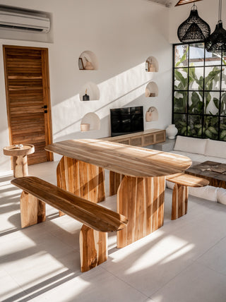 The Sandy Wood Dining Bench