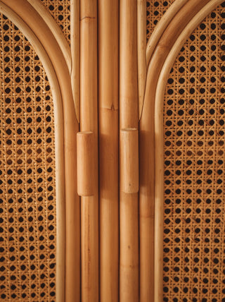 Rattan and Cane Arch Sideboard