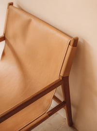 Thumbnail for Modern Neutral Leather Lounge Chair