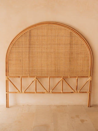 Rattan and Cane Headboard - Queen Size